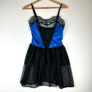 Lace Chemise Dress Tiered Skirt Coquette Whimisgoth